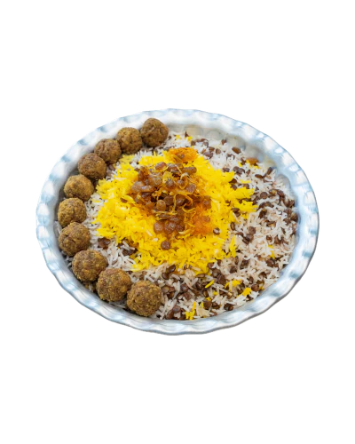 عدس پلو با قلقلی